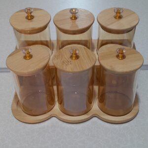 organisé d'épices bois 6 pieces