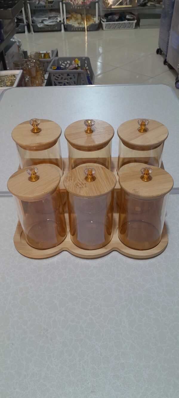 organisé d'épices bois 6 pieces